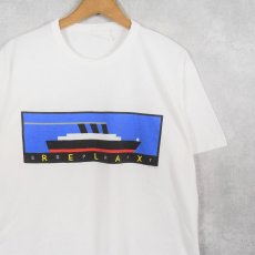 画像1: 80〜90's ESPRIT "RELAX" プリントTシャツ (1)