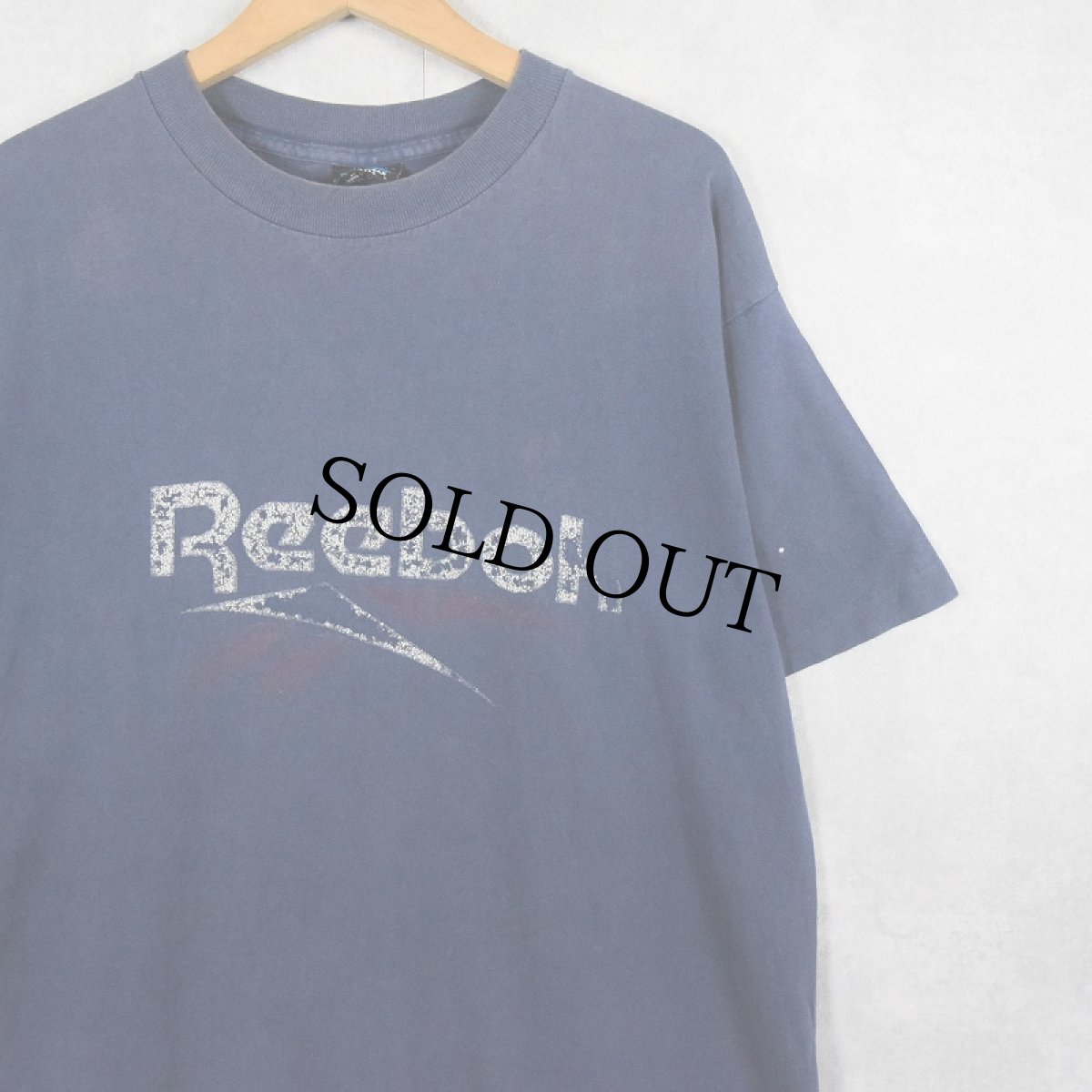 画像1: 90's Reebok USA製 ロゴプリントTシャツ NAVY L (1)