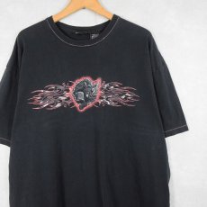 画像1: no boundaries サイ×トライバル イラストプリントTシャツ BLACK XL (1)