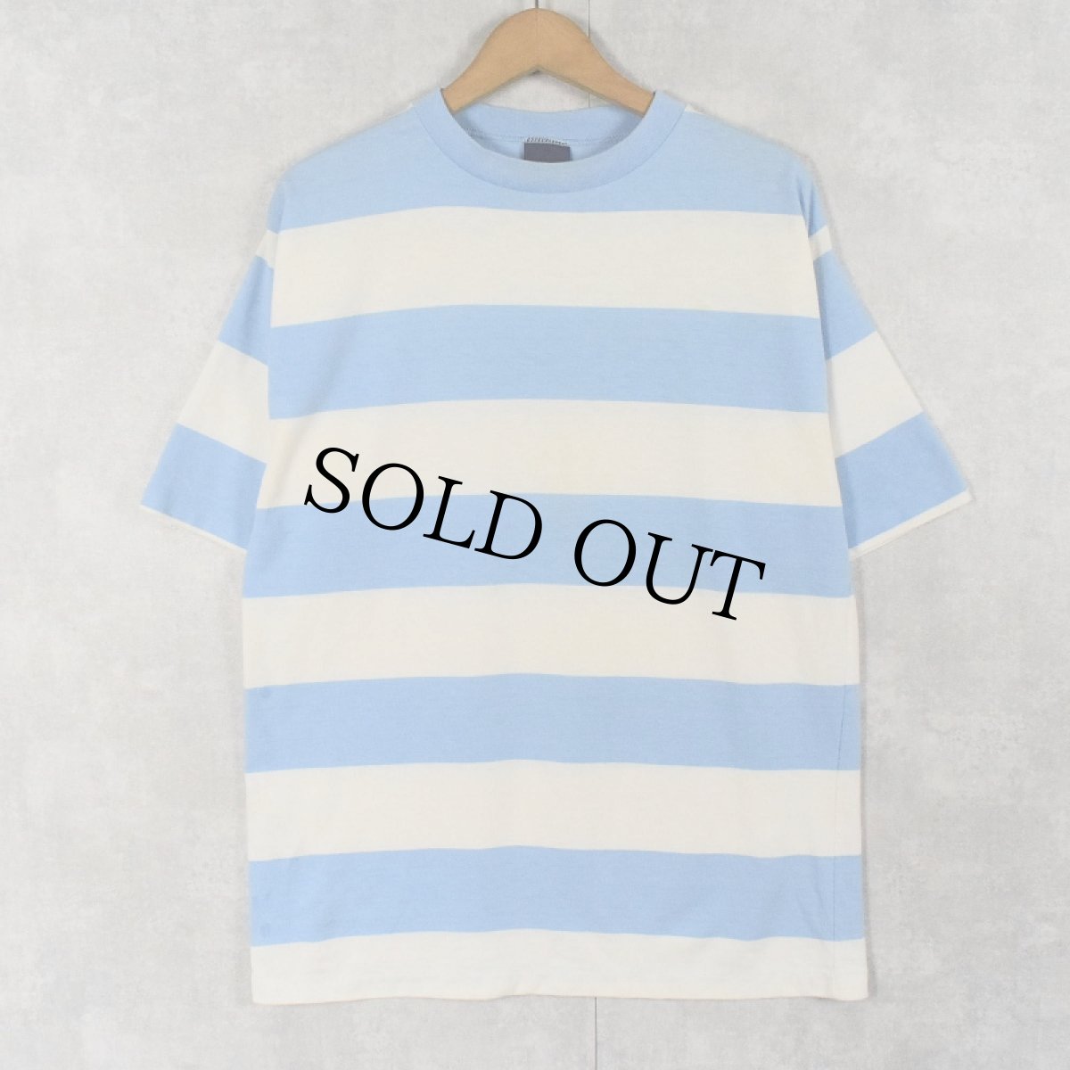 画像1: 90's Mervyn's Men's Collection USA製 ボーダー柄 Tシャツ L (1)