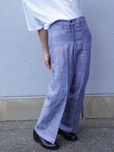画像1: 50〜60's FRENCH MILITARY リネンセーラーパンツ  DEADSTOCK 【W30 L29】 (1)