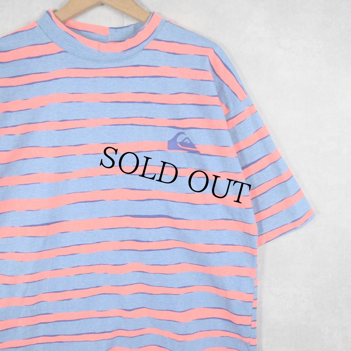 画像1: 90's Quiksilver USA製 ボーダー柄 Tシャツ M (1)