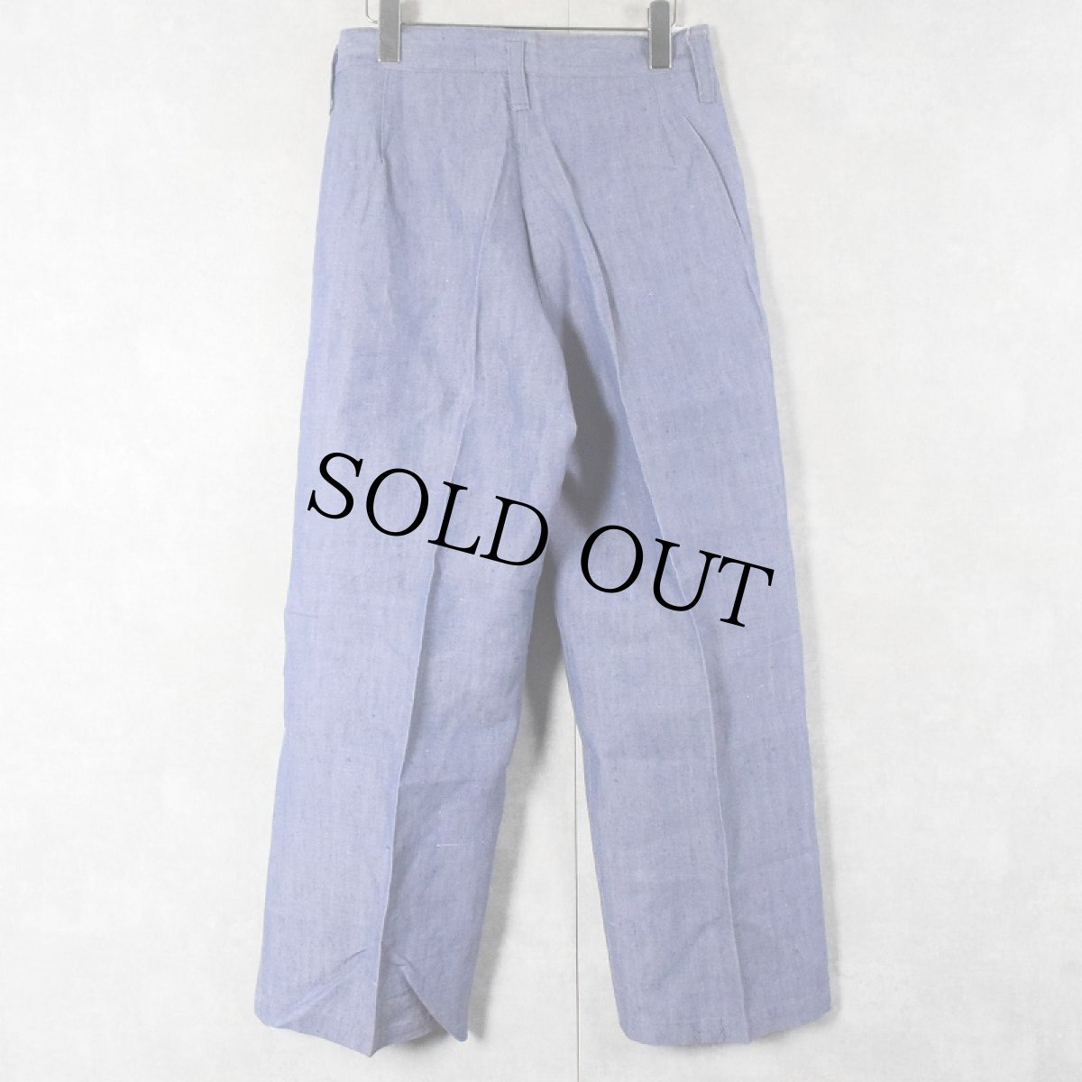 画像3: 50〜60's FRENCH MILITARY リネンセーラーパンツ  "ワンウォッシュ" DEADSTOCK 【W30 L29】 (3)