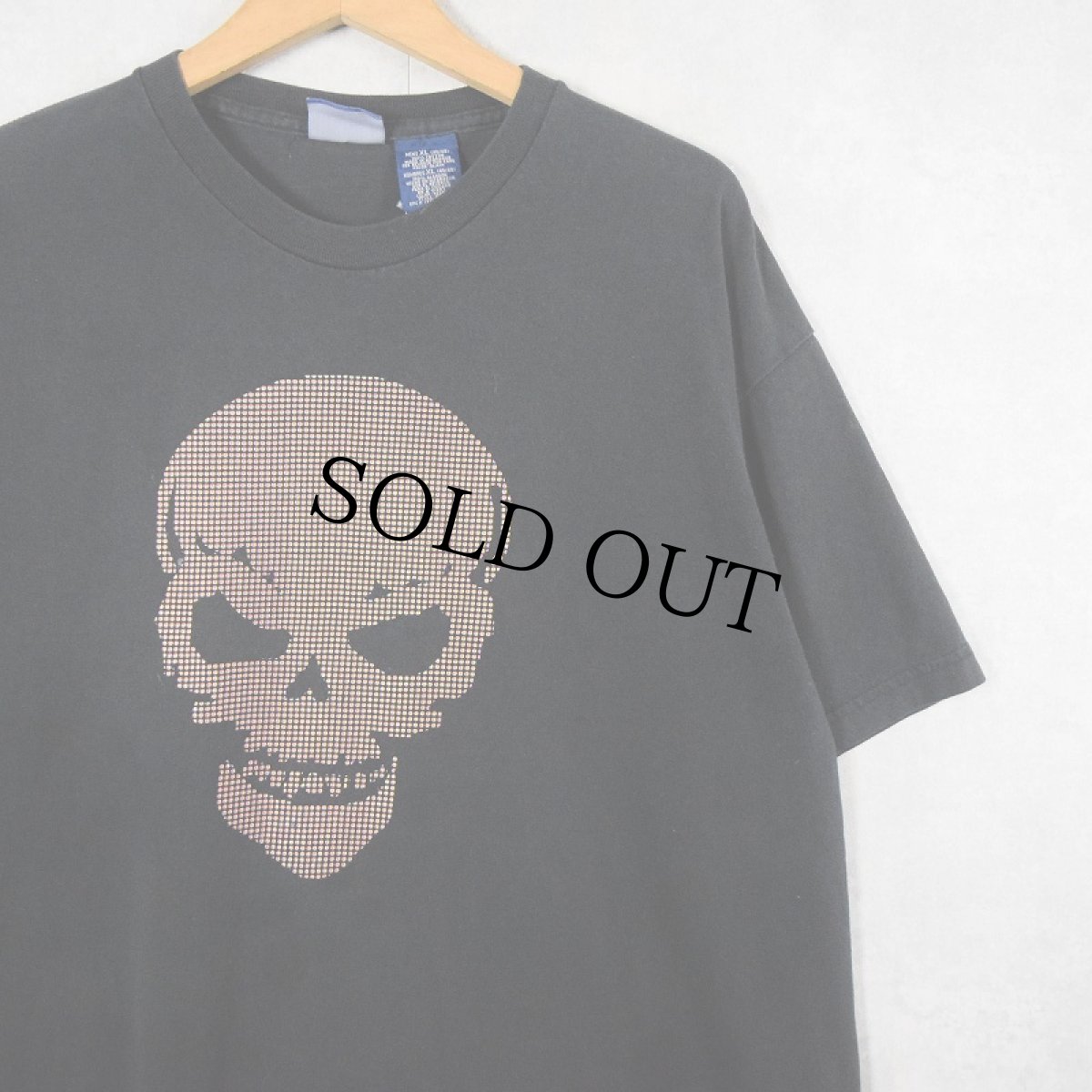 画像1: 2000's スカルプリントTシャツ BLACK XL (1)