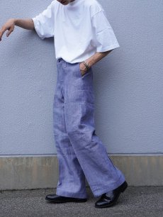 画像1: 50〜60's FRENCH MILITARY リネンセーラーパンツ DEADSTOCK 【W32 L30】 (1)