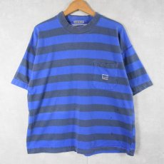 画像1: 90's Quiksilver ボーダー柄 ポケットTシャツ S (1)