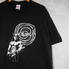 画像1: 90's VIKINGS USA製 プリントTシャツ BLACK XL (1)