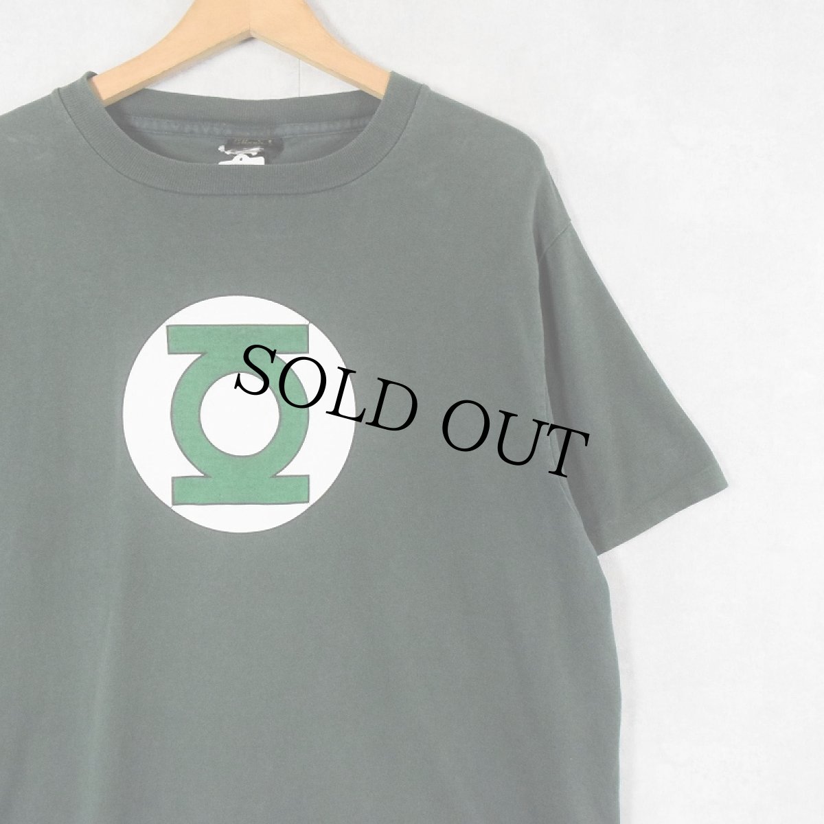 画像1: 90's DC COMICS Green Lantern USA製 ロゴプリントTシャツ GREEN L (1)