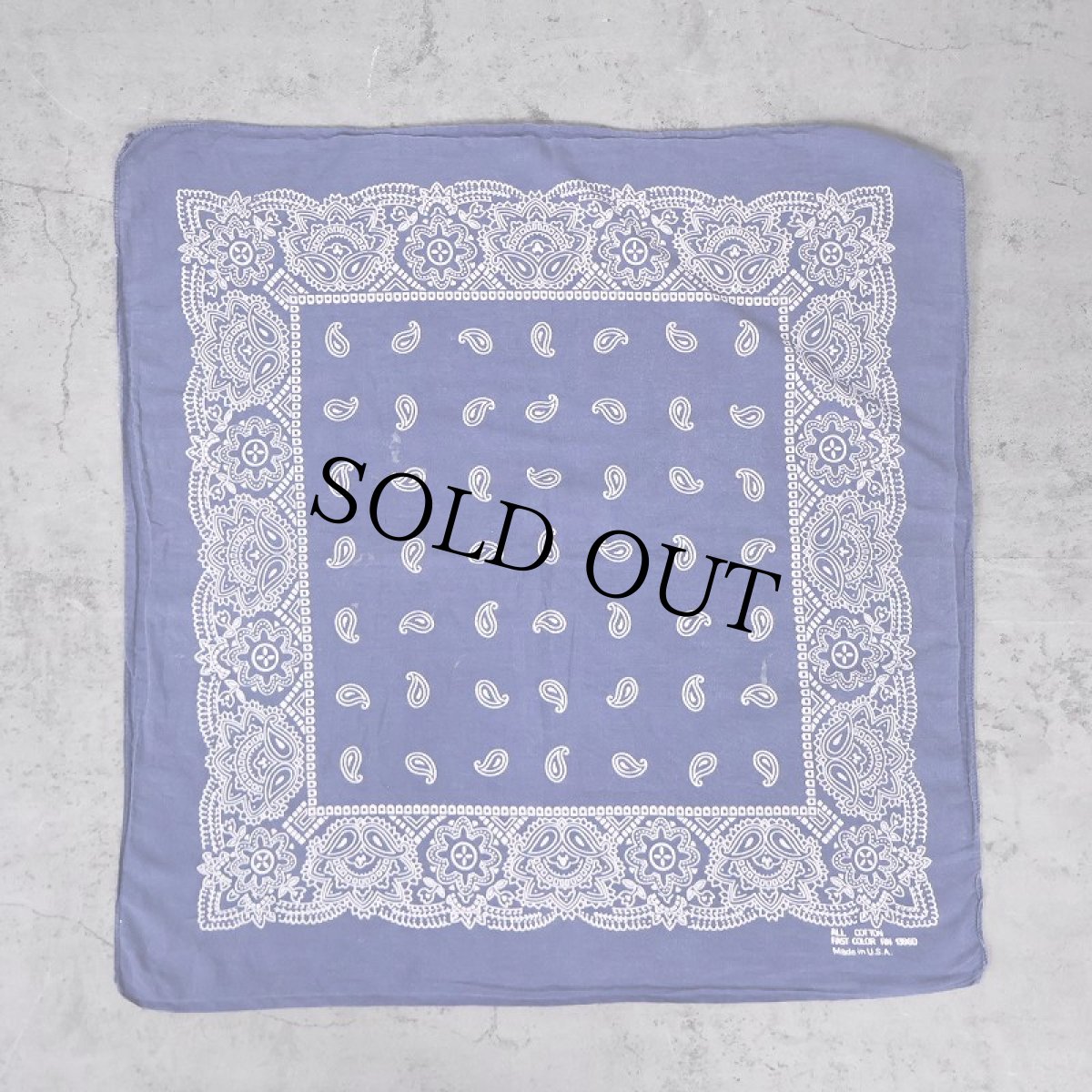 画像2: 70's FAST COLOR USA製 ペイズリー柄 バンダナ (2)