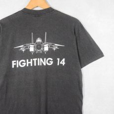 画像1: 80's USA製 "FIGHTING 14" プリントTシャツ L (1)