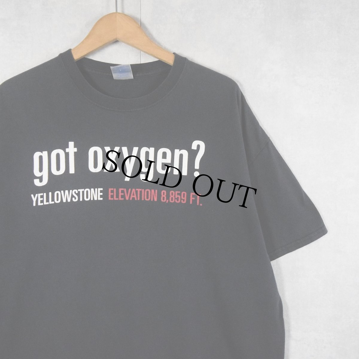 画像1: got oxygen? 広告パロディプリントTシャツ BLACK XL (1)