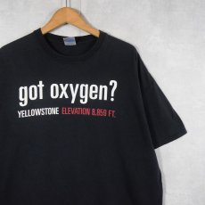画像1: got oxygen? 広告パロディプリントTシャツ BLACK XL (1)
