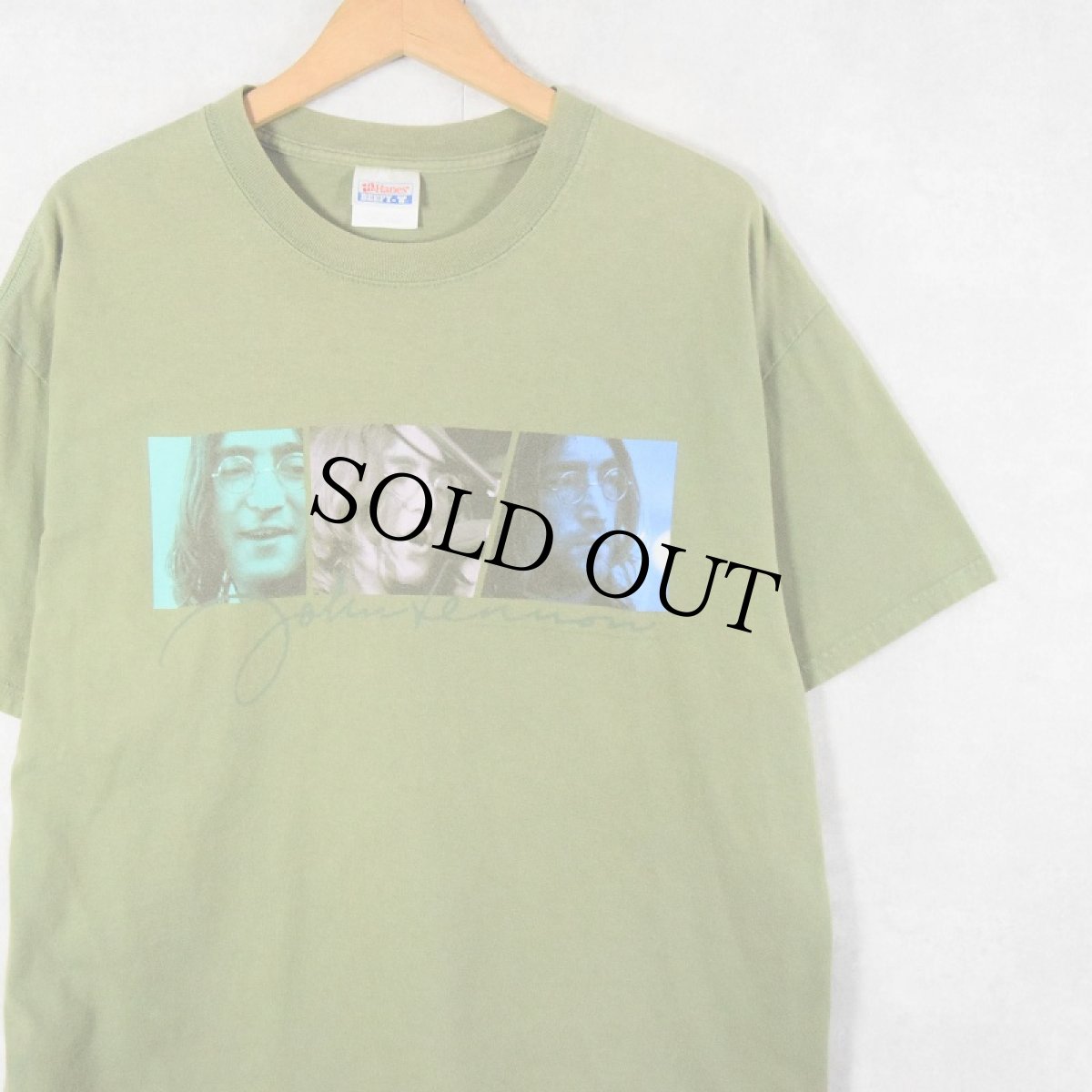 画像1: 90's JOHN LENNON ミュージシャンプリントTシャツ L (1)