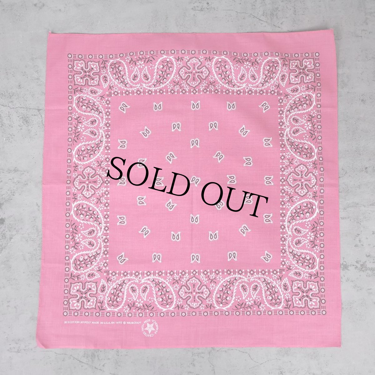 画像2: 80's WAMCRAFT USA製 ペイズリー柄 バンダナ (2)