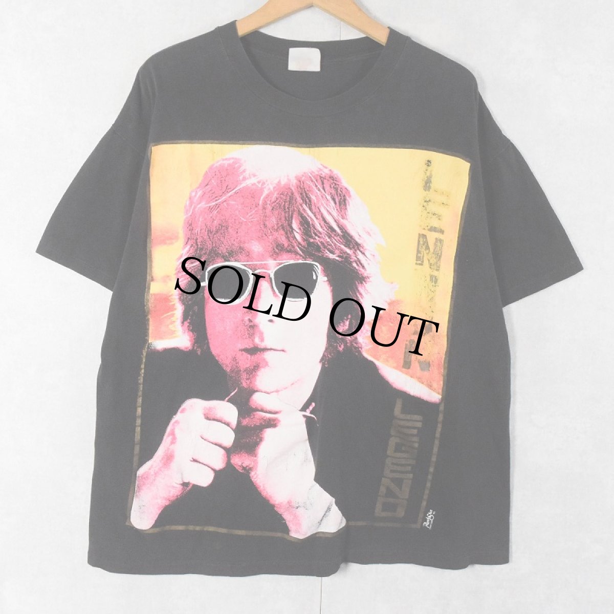 画像1: 90's JOHN LENNON ミュージシャンTシャツ BLACK (1)
