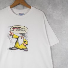 画像1: 90's Robert Crumb USA製 "Quest into the Unknown!" イラストレーター プリントTシャツ XL (1)