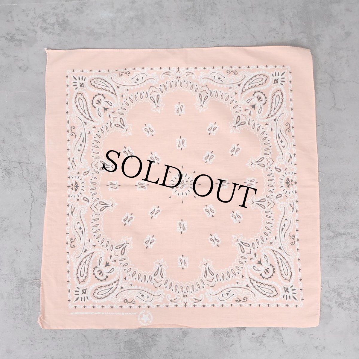 画像2: 80's WAMCRAFT USA製 ペイズリー柄 バンダナ (2)