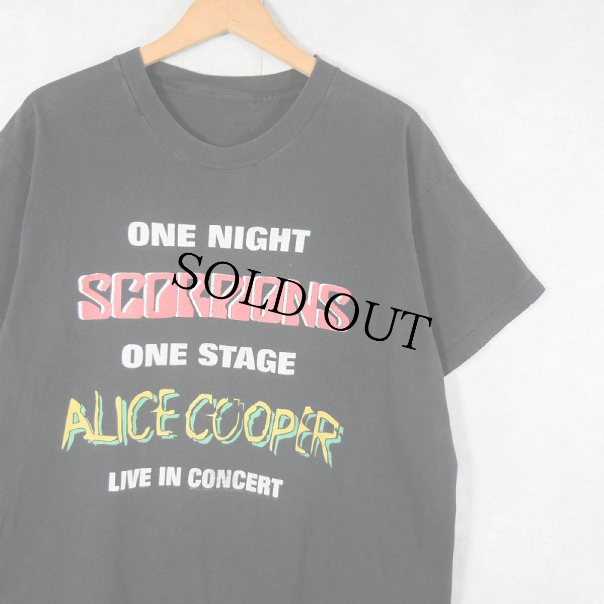 画像1: 90's SCORPIONS×ALLICE COOPER ツアーＴシャツ BLACK (1)