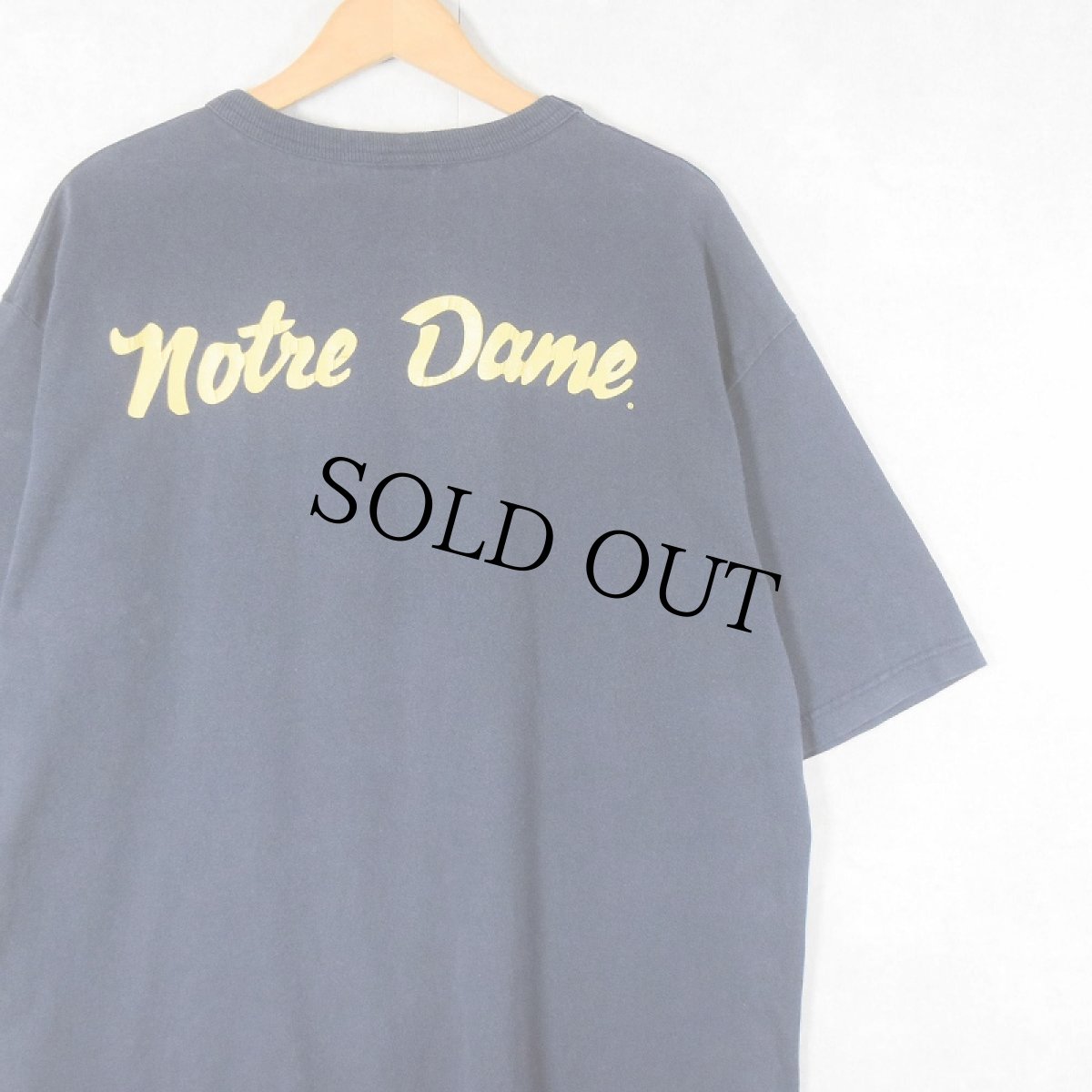 画像1: 90's Champion USA製 "Notre Dame" プリントTシャツ NAVY XL (1)