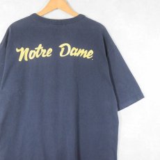 画像1: 90's Champion USA製 "Notre Dame" プリントTシャツ NAVY XL (1)