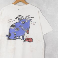 画像1: BIG HED USA製 "SPOT MARLEY RASTA DOG" アートプリントTシャツ XL (1)