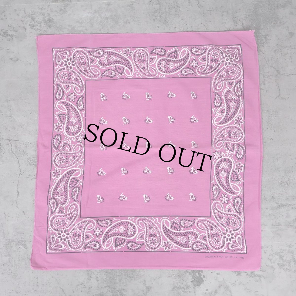 画像2: 60's COLOR FAST ペイズリー柄 バンダナ (2)