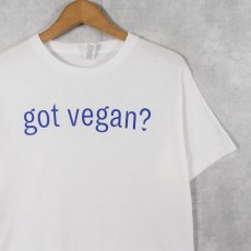 画像1: got vegan? 広告パロディプリントTシャツ M (1)