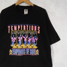 画像1: 90's The Temptations "Emperors of Soul" ソウル・コーラス・グループアルバムTシャツ BLACK XL (1)