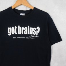 画像1: got brains? 広告パロディプリントTシャツ BLACK S (1)