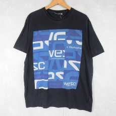 画像1: WESC 大判プリントTシャツ BLACK L (1)