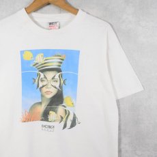 画像1: 90's LUXOTTICA アイウェア企業 プリントTシャツ L (1)