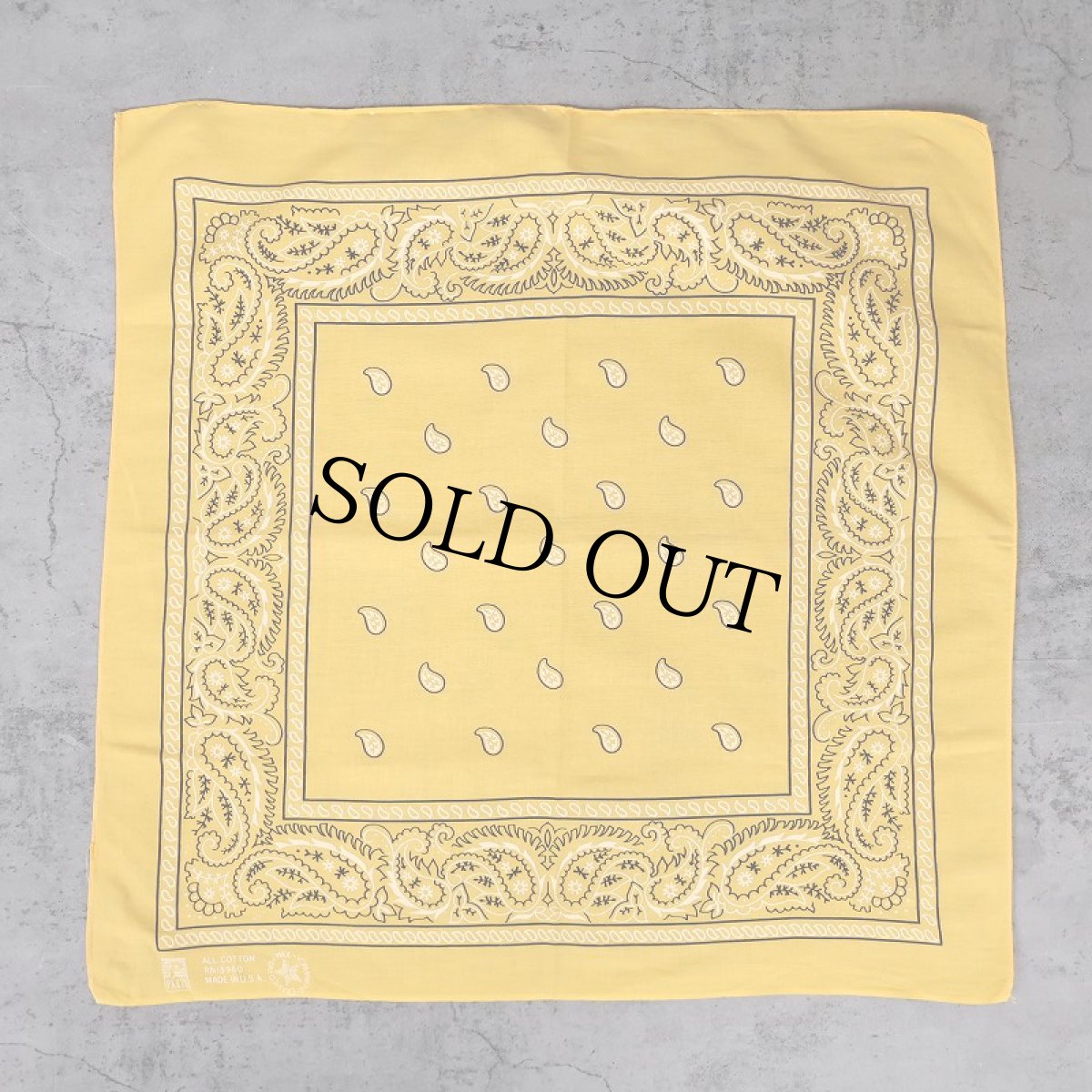 画像2: 80's PARIS ACCESSORIES,INC. USA製 ペイズリー柄 バンダナ (2)