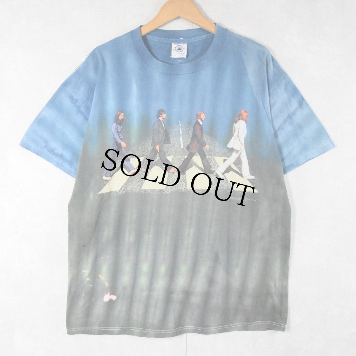 画像1: 1997 THE BEATLES "ABBEY ROAD" タイダイ ロックバンドアルバムTシャツ L  (1)