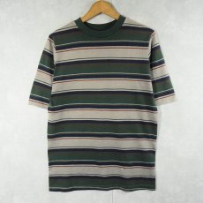 画像1: 70's Jantzen USA製 マルチボーダー柄 Tシャツ M (1)