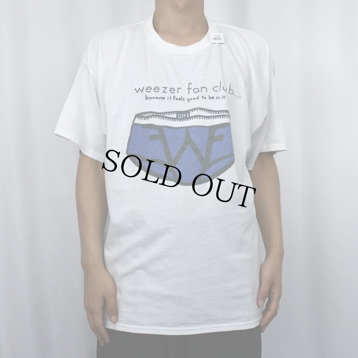 画像2: Weezer "weezer fan club..." オルタナティブロックバンドTシャツ XL (2)