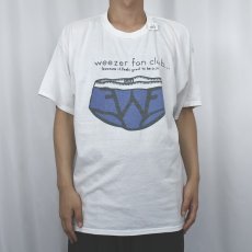 画像2: Weezer "weezer fan club..." オルタナティブロックバンドTシャツ XL (2)