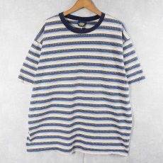 画像1: 90's UTILITY USA製 マルチボーダー柄 Tシャツ XL (1)