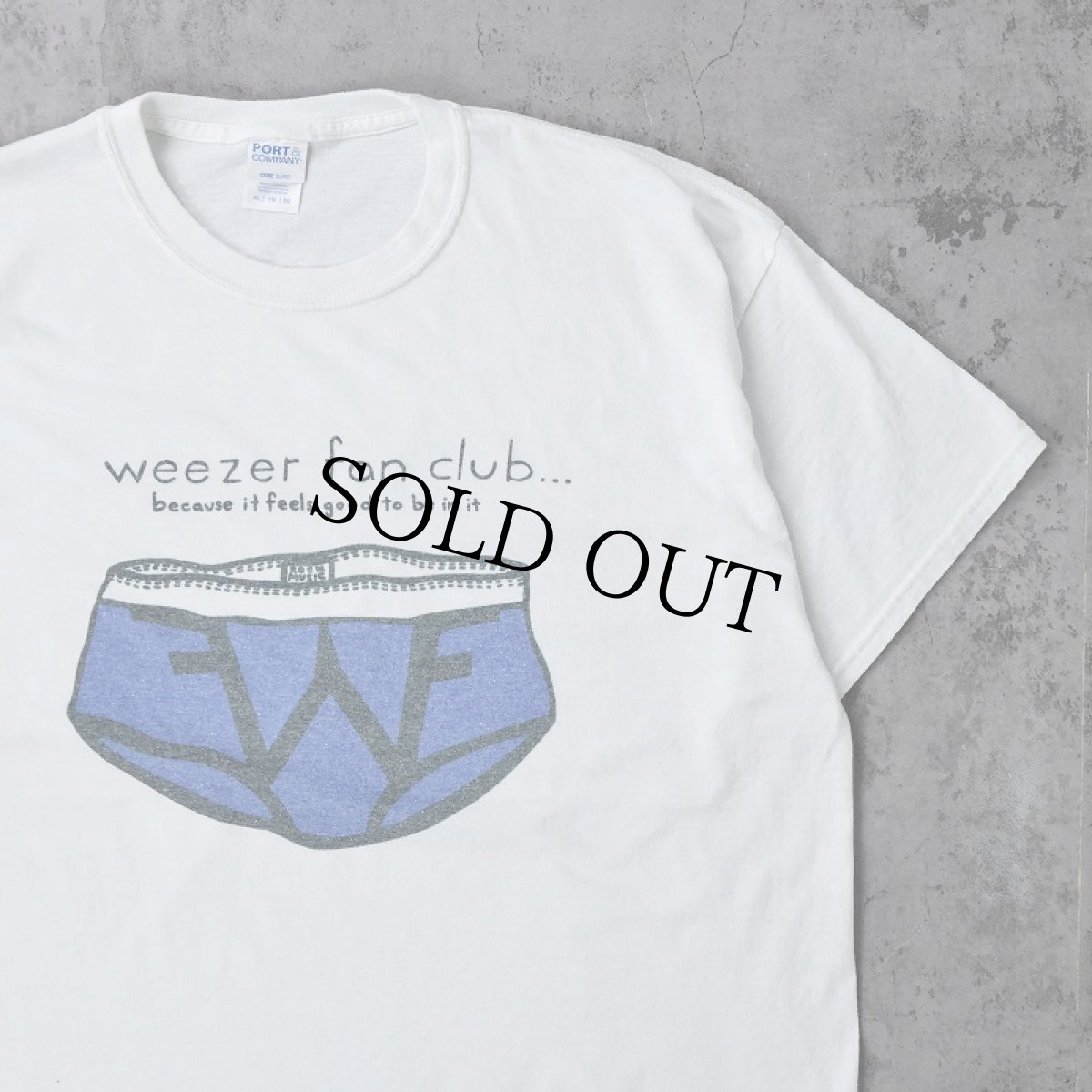 画像1: Weezer "weezer fan club..." オルタナティブロックバンドTシャツ XL (1)