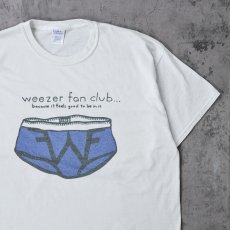 画像1: Weezer "weezer fan club..." オルタナティブロックバンドTシャツ XL (1)