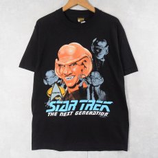 画像1: 90's STAR TREK USA製 "THE NEXT GENERATION" SFテレビドラマプリントTシャツ BLACK L (1)