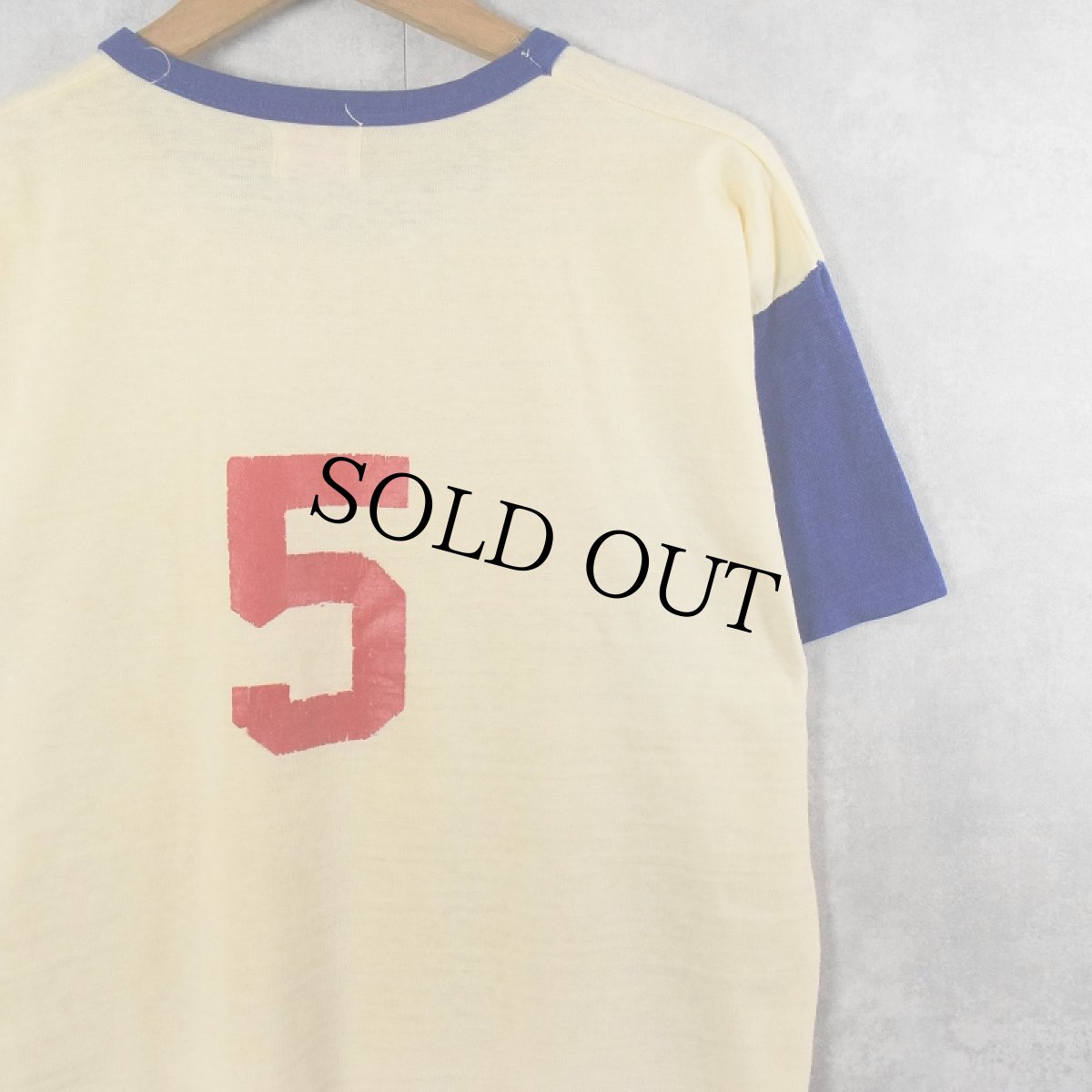 画像2: 60's Durack "OVER THE HILL GANG" ナンバリング ナイロン×コットンTシャツ XL (2)