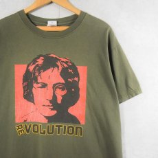 画像1: 2000's JOHN LENNON "REVOLUTION" ミュージシャン プリントTシャツ L (1)
