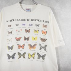 画像1: "A FIELD GUIDE TO BUTTERFLIES" 蝶プリントTシャツ XL (1)