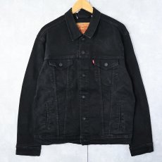 画像1: Levi's ブラックデニムジャケット L (1)