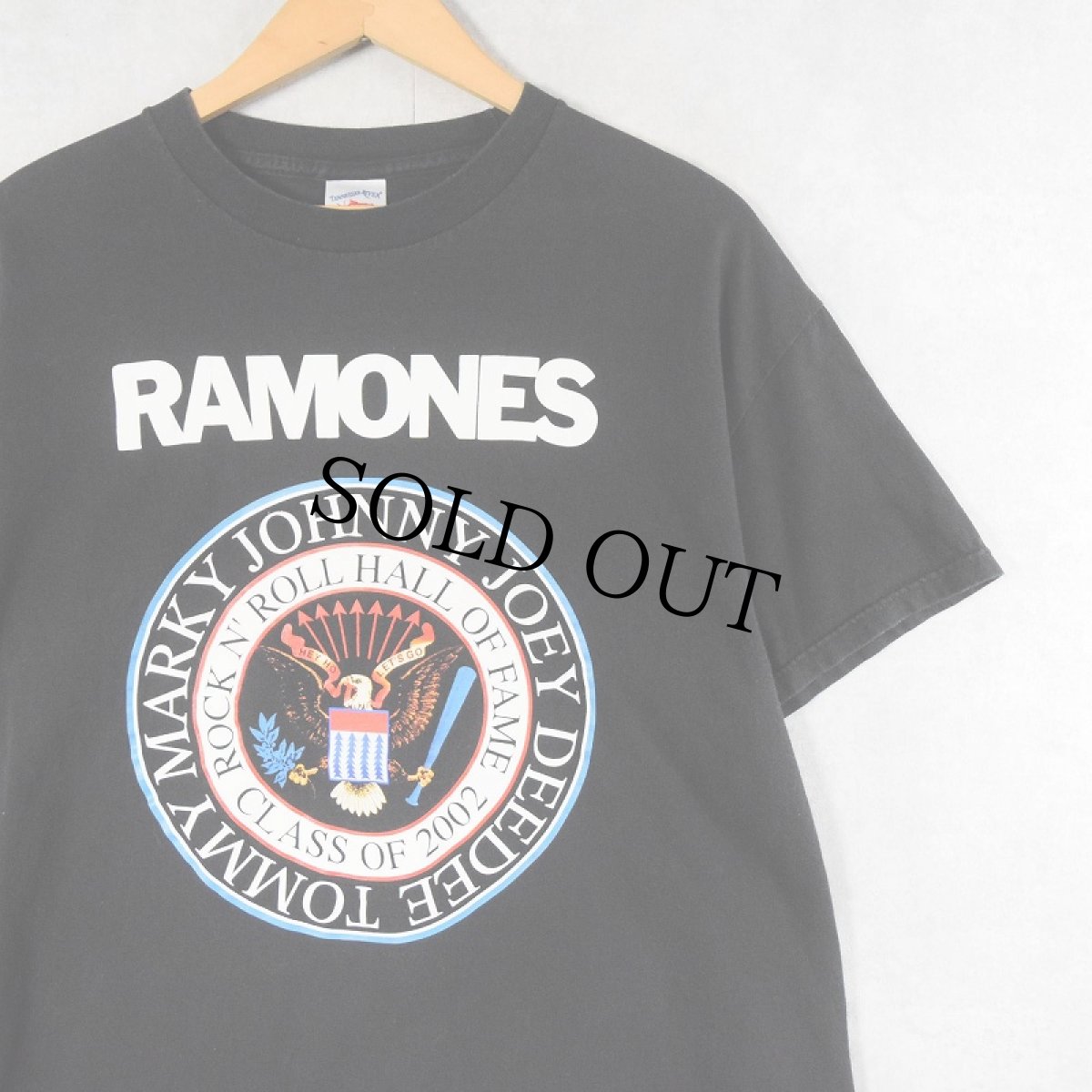 画像1: 2000's RAMONES パンクロックバンド プリントTシャツ BLACK L (1)