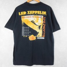画像2: 2000's LED ZEPPELIN "狂熱のライヴ" ロックバンド ジャパンツアープリントTシャツ BLACK L (2)