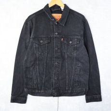 画像1: Levi's ブラックデニムジャケット L (1)