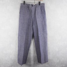 画像1: 50〜60's FRENCH MILITARY リネンセーラーパンツ "ワンウォッシュ" DEADSTOCK 【W34 L31】 (1)