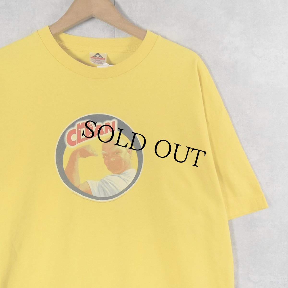 画像1: 2000's MR. CLEAN 洗剤ブランドプリントTシャツ XL (1)