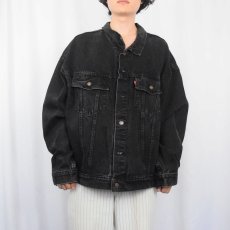 画像2: 90's Levi's 70598 USA製 4ポケ ブラックデニムジャケット XL (2)